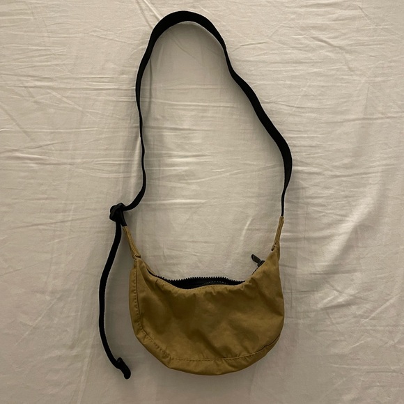 Baggu Nylon Mini Crescent Bag in Dark Khaki - Picture 2 of 3